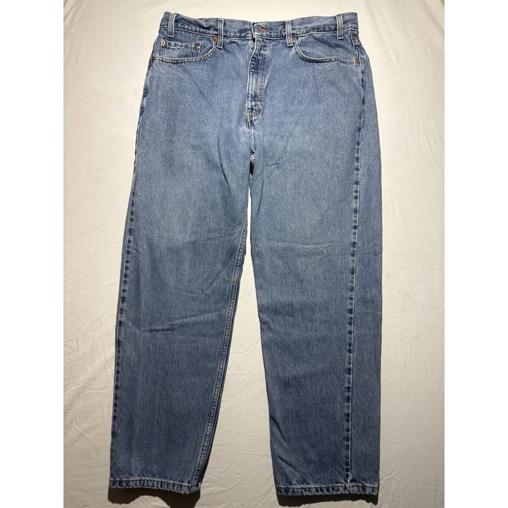 Levi's 550 Relaxed Fit Jeans Men's 38x30 Light Wash Blue Denim Cotton Pants